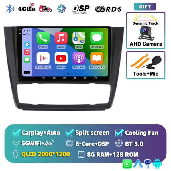 Android 14 For BMW 1-Series E88 E82 E81 E87 2004 - 2011 2K QLED Android Car Radio Multimedia Video Player GPS stereo CarPlay 4G - Image 17