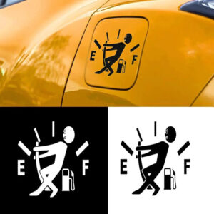Creative Funny Car Pull Fuel Tank Pointer Reflective Vinyl Sticker Decal Car Styling Sticker Decal Auto Exterior Decoration