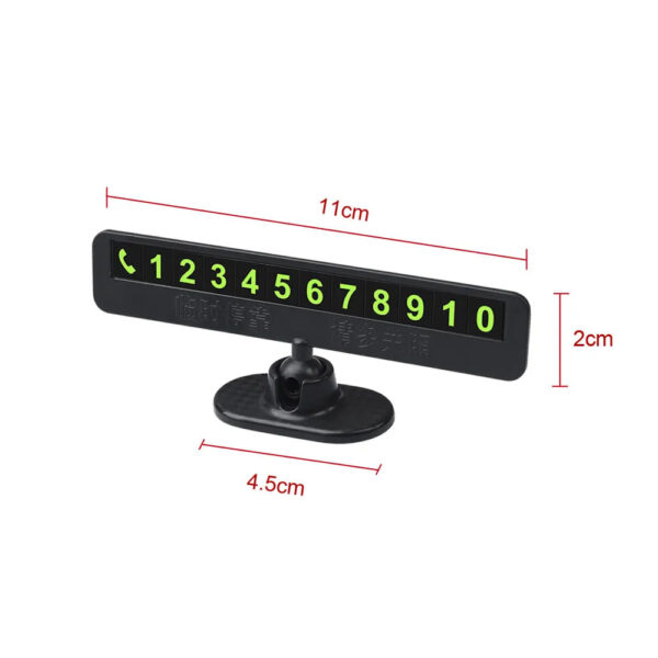 Luminous Car Temporary Parking Card Phone Number Plate Hidden Auto Telephone Card Plate Stop Sign Car Interior Accessories - Image 5