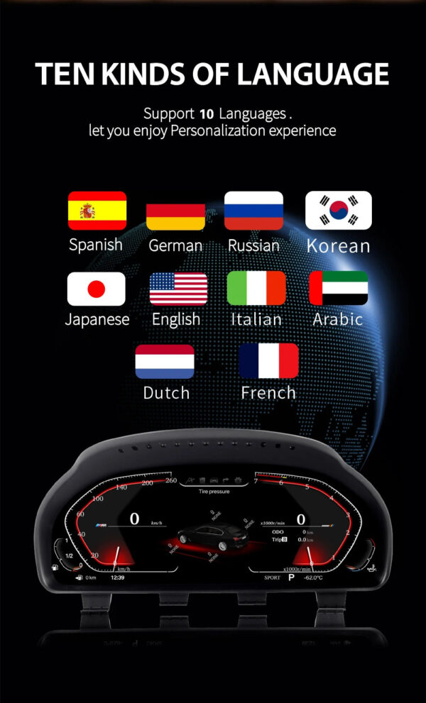 2025 Latest Original Digital LCD Instrument Panel for BMW 5 Series F10 F11 F12 F15 F16 F18 F25 F26 Cluster Cockpit speedometer - Image 4