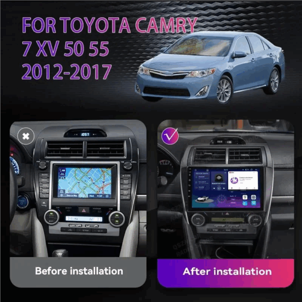 Android 14 Carplay Auto Car Radio For Toyota Camry 7 XV 50 55 2012 - 2017 Navigation GPS Multimedia Player video Stereo WIFI+4G - Image 2