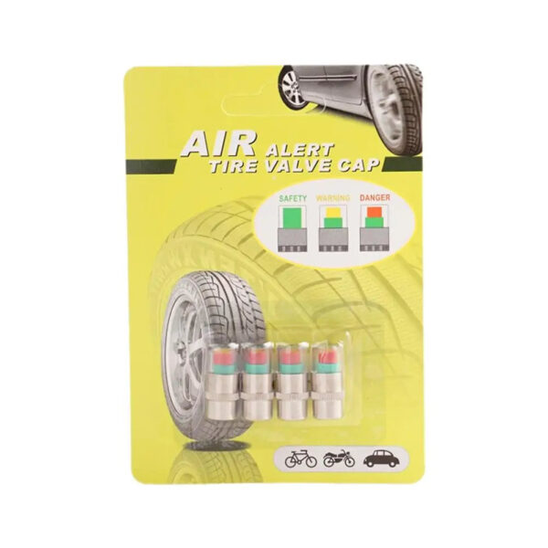 4 Pcs Car Auto Tire Monitor Valve Dust Cap Car Tyre Tire Pressure Gauge Indicator Alert Tpms Monitoring Valve External Detection - Image 6