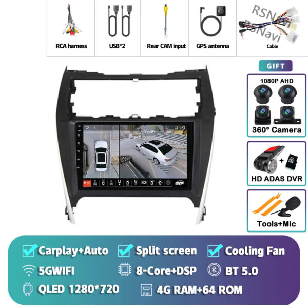 Android 14 Carplay Auto Car Radio For Toyota Camry 7 XV 50 55 2012 - 2017 Navigation GPS Multimedia Player video Stereo WIFI+4G - Image 7