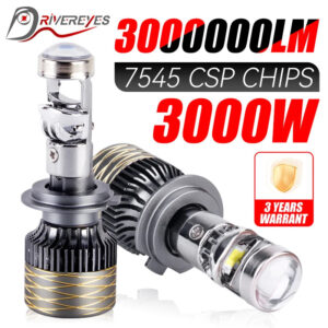 3000W 3000000LM H7 H4 Canbus Car Headlight Mini Lens H11 H8 9005 9006 HB3 HB4 LED Projector Bulb 6000K Auto Motorcycle Mini Lens