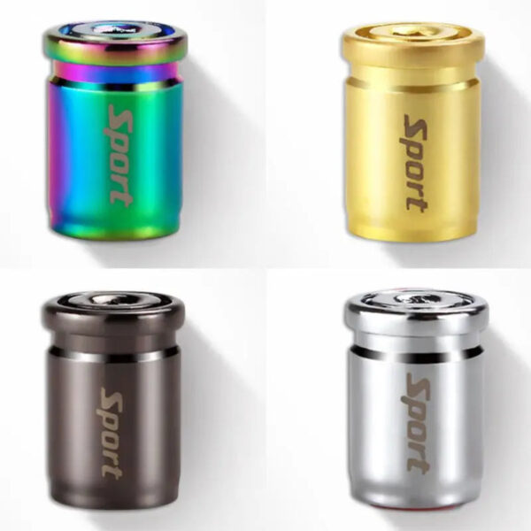 4x Titanium Anti-theft Car Tire Valve Cap Aluminum Sport Exterior Auto Air Caps - Image 4