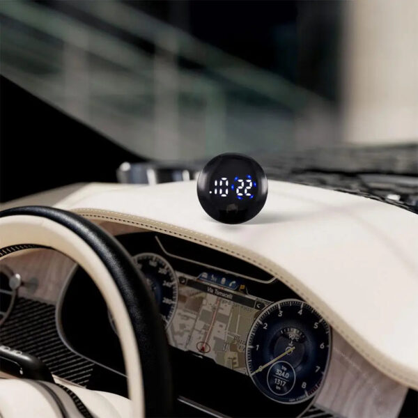 1pc Mini Car Clock Luminous Automobiles Internal Stick-On Digital Watch White Black Mechanics Quartz Clocks Auto Ornament - Image 4