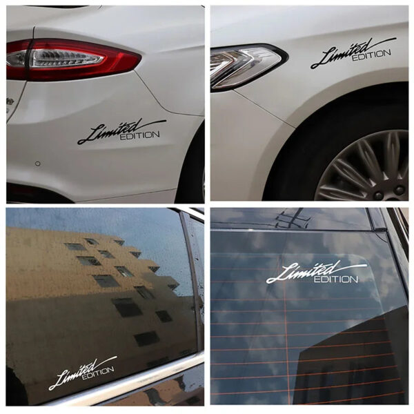 Car Laser Stickers LIMITED EDITION English Letter Car Front Decoration Reflective Decal Auto Styling Sticker Car Decals 16*4cm - Image 3