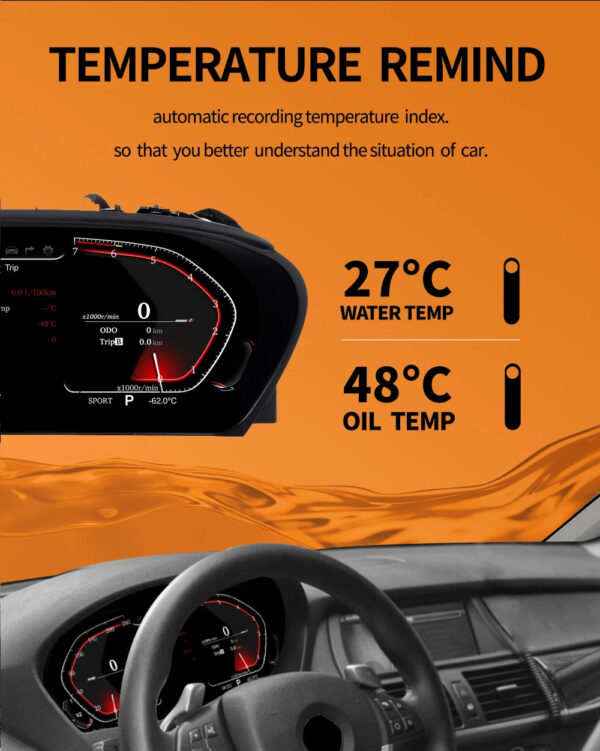 2025 Latest 12.3'' Original Digital LCD Dashboard For BMW X6 E71 E72 CCC CIC Cluster instrument Cockpit speedometer - Image 3
