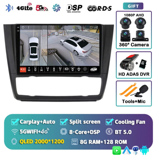 Android 14 For BMW 1-Series E88 E82 E81 E87 2004 - 2011 2K QLED Android Car Radio Multimedia Video Player GPS stereo CarPlay 4G - Image 11