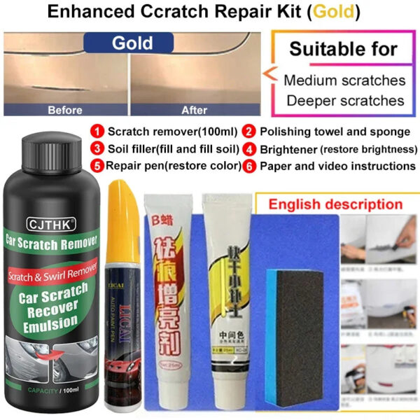 Car Scratch Remover Paint Care Tools Auto Swirl Remover Scratches Repair Polishing Auto Body Grinding Compound Anti Scratch Wax - Image 13
