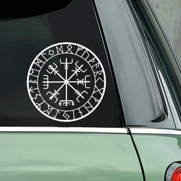 Various Sizes/Colors Die-Cut Vinyl Decal Vegvisir Compass Car Sticker Waterproof Auto Decors on Bumper Window Laptop 20807# - Image 2