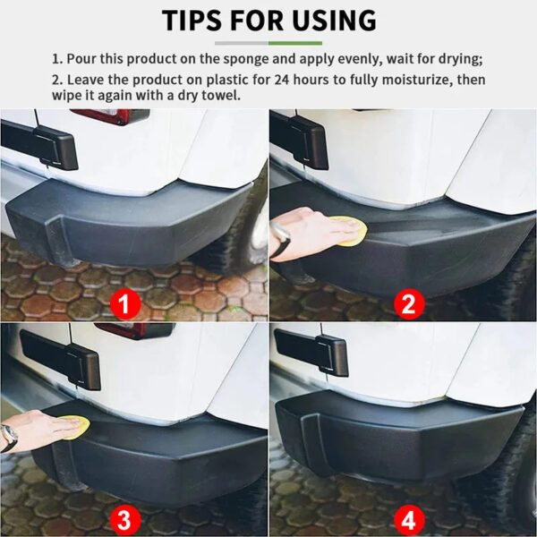 Car Plastic Restorer Back To Black Gloss Car Cleaning Products Plastic Leather Restore Auto Polish And Repair Coating Renovator - Image 5