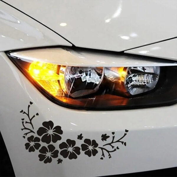 Car Flower Blossom Vinyl Decal Stickers Car Window Bumper Door Scratch Cover Decals Auto Motorcycle Stickers Exterior Decoration - Image 3