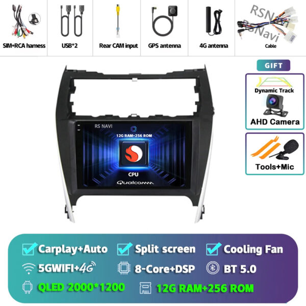 Android 14 Carplay Auto Car Radio For Toyota Camry 7 XV 50 55 2012 - 2017 Navigation GPS Multimedia Player video Stereo WIFI+4G - Image 17