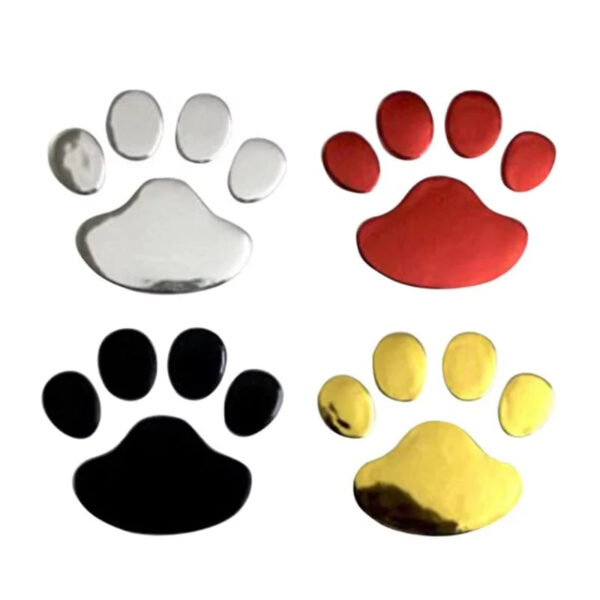 2PCS Car Stickers Creative Decals Paw 3D Animal Dog Cat Foot Prints Car Sticker Decal Auto Motorcycle Sticker Car Accessories - Image 4