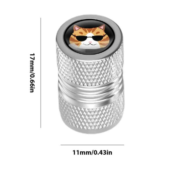 4Pcs Tire Valve Stem Cap Covers Leak-Proof Aluminum Alloy Tire Air Cap Car Cat Tire Caps Valve Cover For Tires Wheel Parts - Image 6