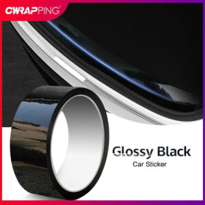 Car Glossy Black Vinyl Car Wrap Sheet Sticker DIY Paste Strip Rolls Auto Anti Scratch Protector Tape Waterproof Film Accessories