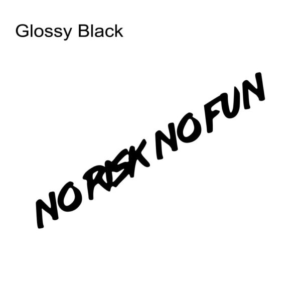 22x2.4cm NO RISK NO FUN Car Sticker Styling Car Body Window Windshield Bumper Motorcycle Decor Vinyl Film Decal Auto Accessories - Image 8