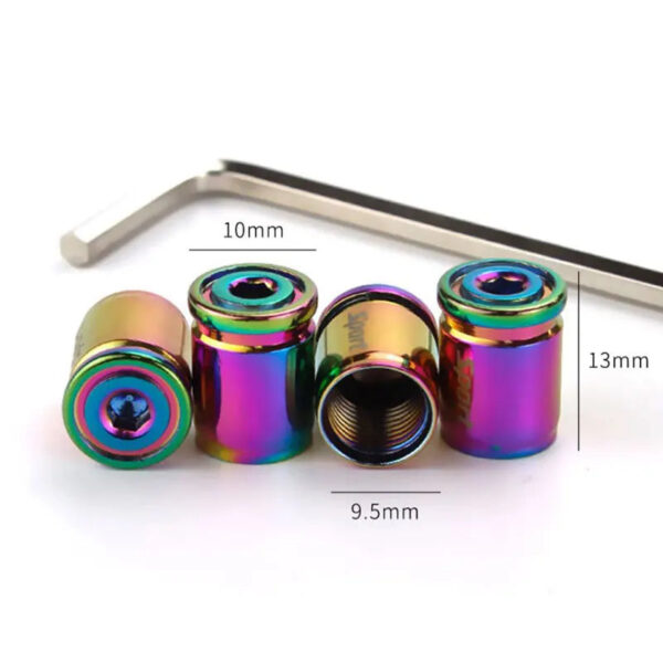 4x Titanium Anti-theft Car Tire Valve Cap Aluminum Sport Exterior Auto Air Caps - Image 5