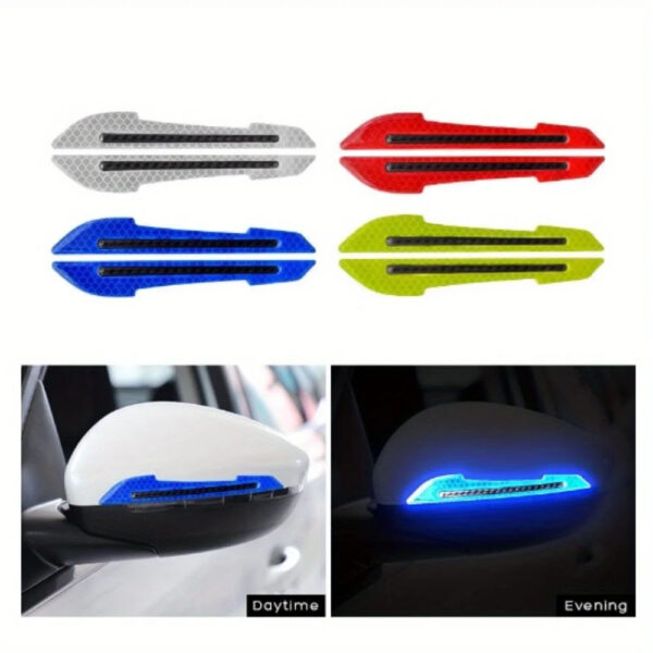 1Pair Car Rearview Mirror Reflective Sticker Door Leaf Board Tape For Auto Film Stickers Decorative Strip - Image 2
