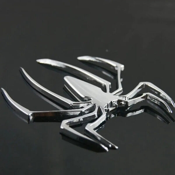 New Badge Silver/Gold Auto Decal Spider Shape 3D Car Stickers Metal Chrome - Image 4