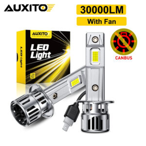 AUXITO 2Pcs Turbo H1 LED Bulb Headlight Canbus No Error For Ford Fiesta Mondeo MK4 Focus MK2 Galaxy Transit Car Lamp 30000LM 12V