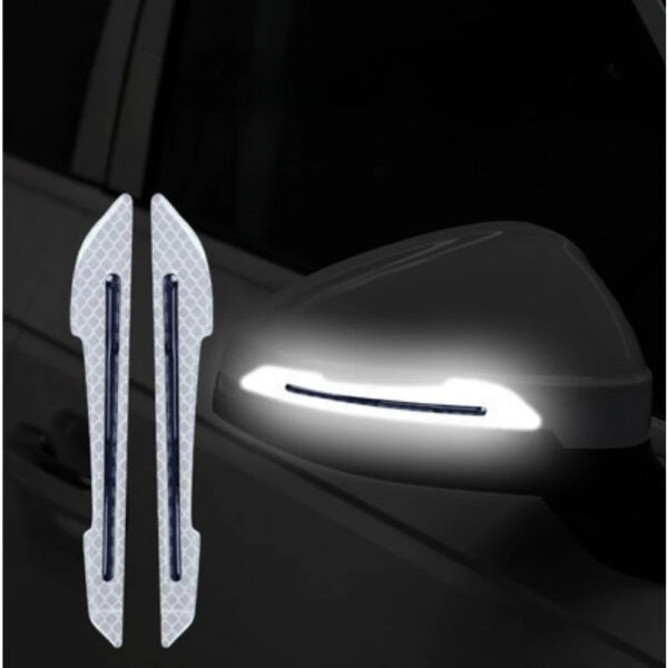 1Pair Car Rearview Mirror Reflective Sticker Door Leaf Board Tape For Auto Film Stickers Decorative Strip - Image 9